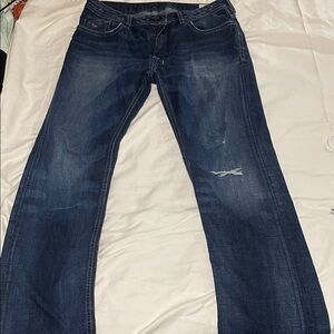 Buffalo David Bitton Dark Blue Straight Leg Jeans